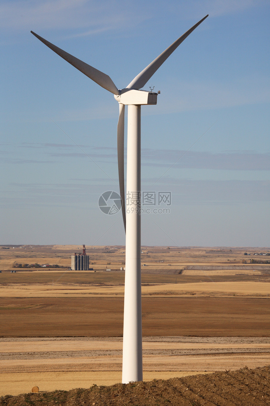 萨斯喀彻温古尔湖以南风力农场涡轮机环境保护蓝色回收能源技术活力发电机风景涡轮图片