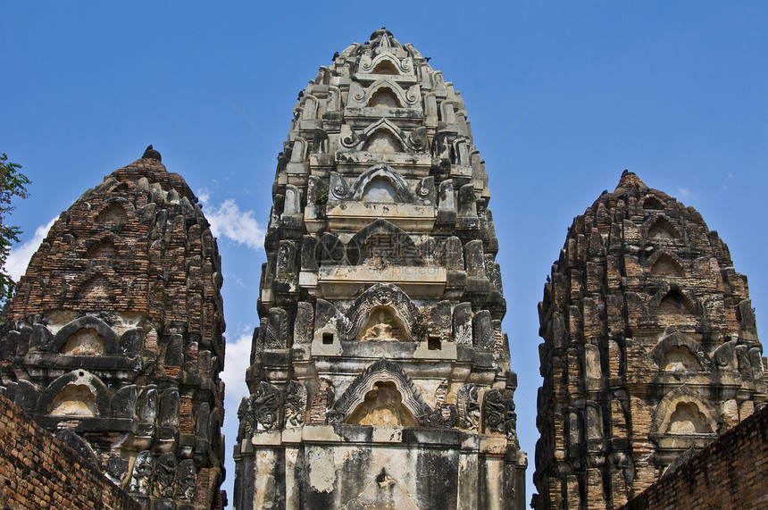 西萨瓦寺建筑热带建筑学冥想历史扫管棉语废墟宗教佛塔图片