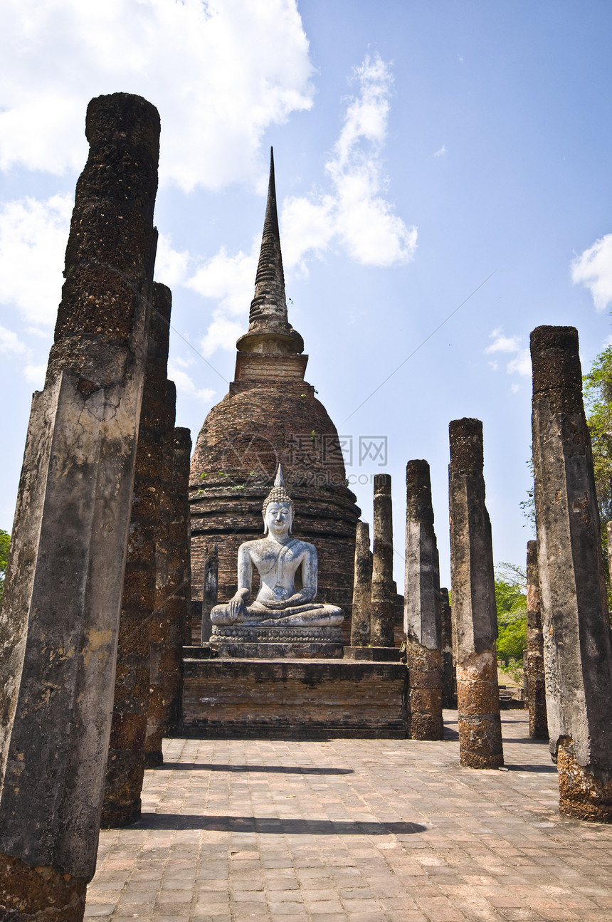 Wat Sa Si 瓦萨西建筑学扫管佛塔公园寺庙历史雕像旅行建筑宝塔图片