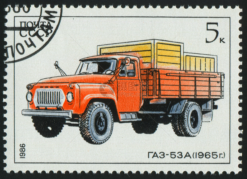 邮票船运汽车卡车信封驾驶货车车辆司机商品邮件图片