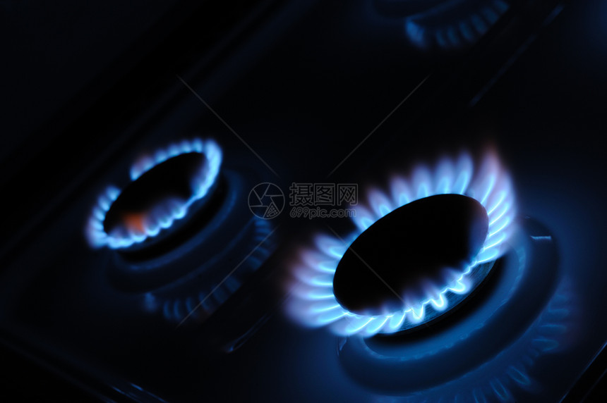 气体活力化石黑色蓝色温度燃料厨房烹饪丁烷火炉图片