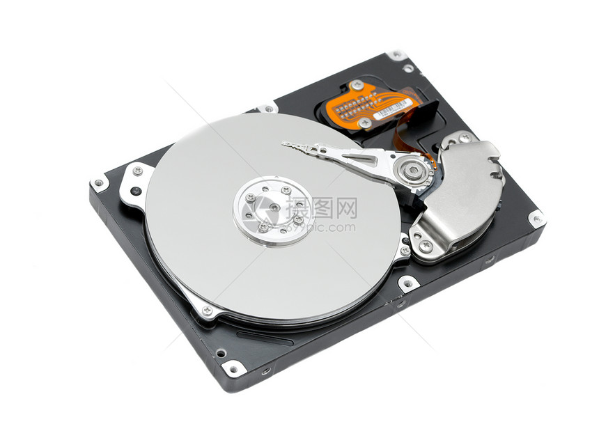 硬盘驱动器工程数据机械贮存硬件安全技术商业白色金属图片