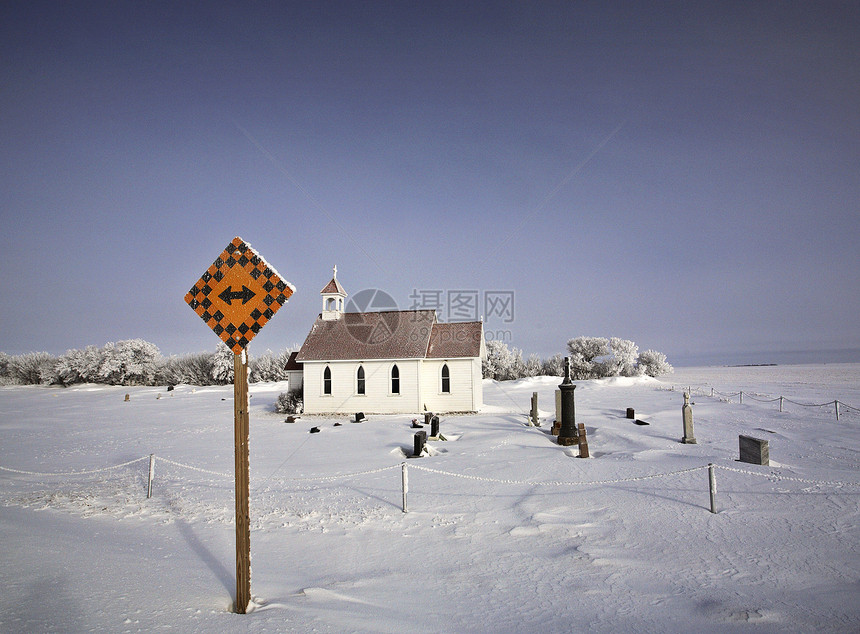 冬季圣奥古斯塔圣公会照片彩色历史性旅行路标场景宗教水平遗产教会图片
