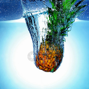 菠萝加工市场气泡相片照片免费食物展示洗涤水果背景图片