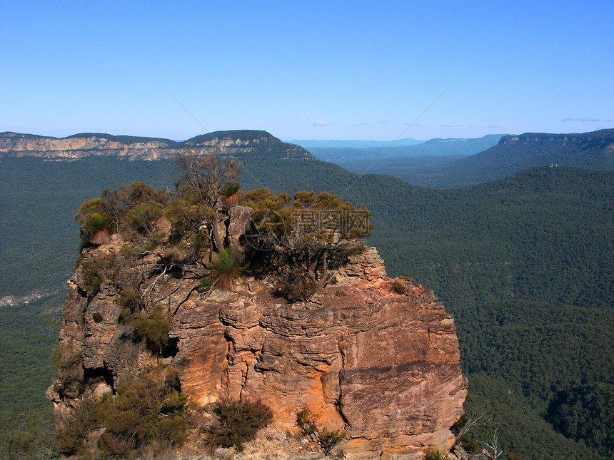 蓝山澳大利亚生物学栖息地裂缝岩石国家旅行山脉蓝色场景荒野图片