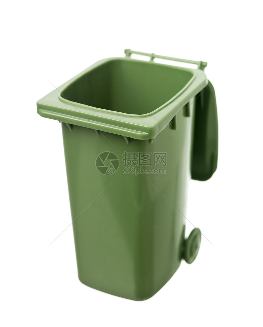 绿色再循环环环境白色回收塑料回收站处理摄影废物垃圾垃圾桶图片