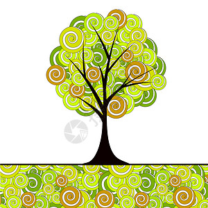 螺旋生长的树摘要树 鲜花 矢量插图植物衬套素描盆栽艺术夹子叶子环境绘画甘蔗设计图片