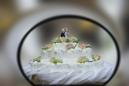 结婚蛋糕婚礼功能庆典客人已婚甜点背景图片