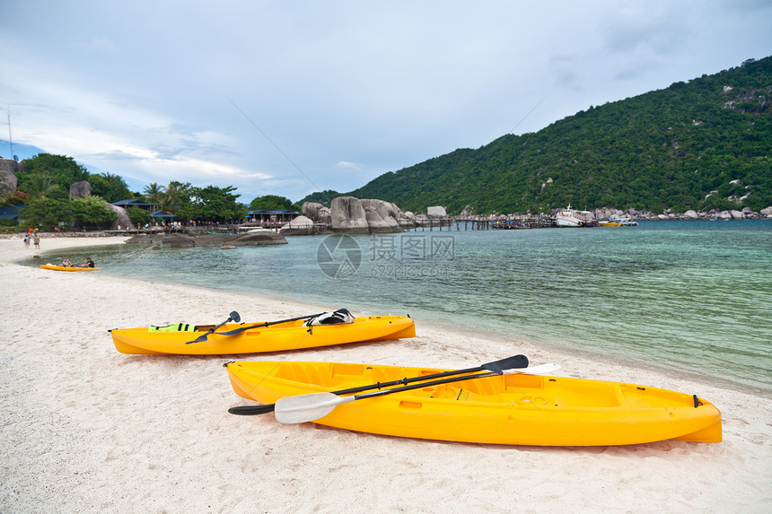 泰国Samui岛日落场地环境旅游花园游泳海洋太阳植物群热带图片