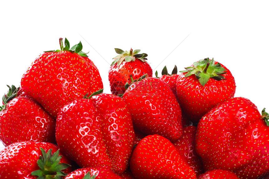 新鲜草莓活力团体宏观脆弱性红色素食主义者早餐食物植物甜点图片