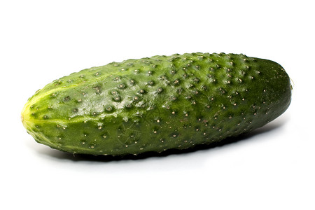 白色背景的黄瓜食品绿色蔬菜园艺背景图片