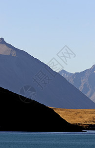 南岛特卡波湖Tekapo湖 新西兰风景优美场景山脉天空水域剪影乡村海景背景图片