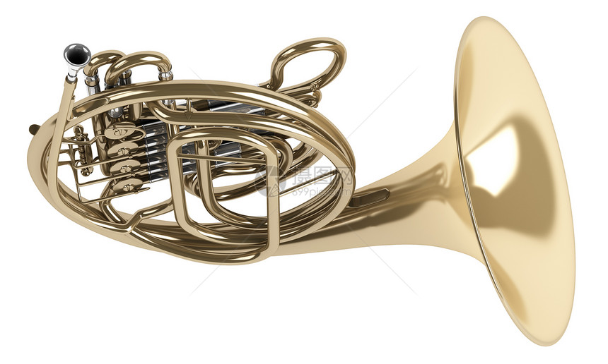 法语角音乐阀门钥匙扶手娱乐喇叭管黄铜管道金属旋律图片