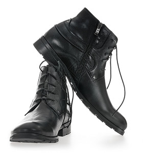 黑色靴子时尚现代的高清图片