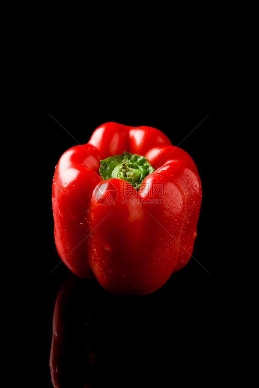黑背上胡椒黑色红色辣椒有机食品美食黄色蔬菜绿色反射食物图片