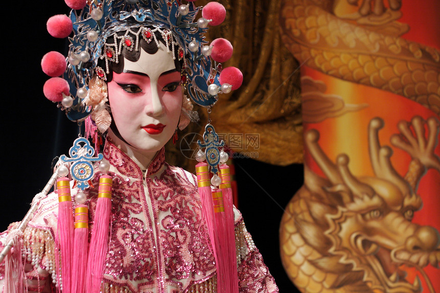 中国歌剧木偶 这是一个玩具 不是真正的男人翅膀唱歌化妆品展示旅游节日服饰传统戏剧娱乐图片