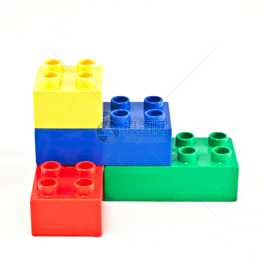 构块童年砖块幼儿园塑料白色红色积木玩具图片