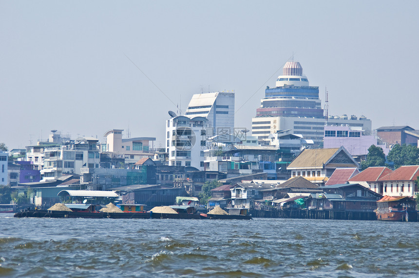 曼谷及其河流旅行运河城市运输文化异国景观热带情调建筑物图片