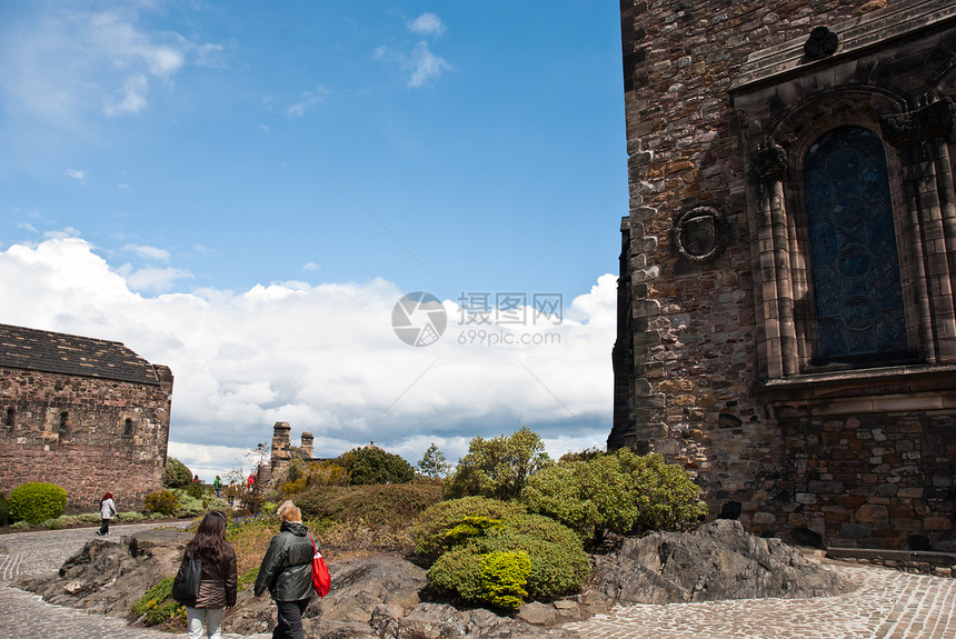 爱丁堡城堡王国防御爬坡城市天空建筑建筑学石头遗产历史图片
