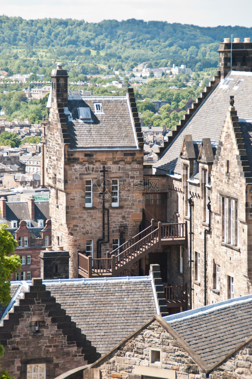 爱丁堡城堡石头王国遗产历史防御城市天空建筑爬坡建筑学图片