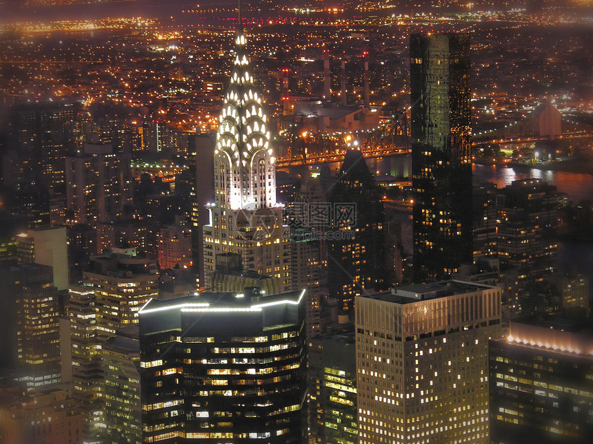 纽约市夜景之夜景观办公室天空建筑物日落摩天大楼街道地标城市商业图片