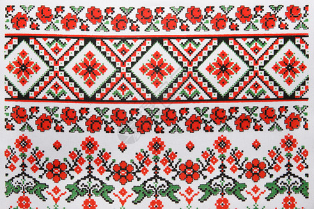 乌克兰刺绣 毛巾国家动机戏服红色文化纺织品历史工艺市场旅行背景图片
