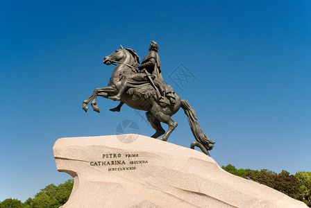 俄罗斯圣彼得堡铜骑马人高清图片