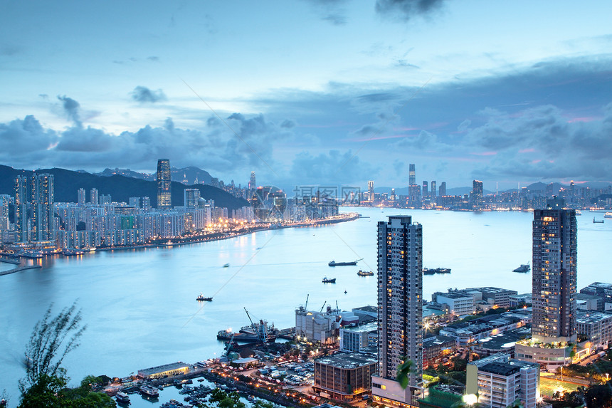 香港蓝色吸引力旅行住宅海洋地标建筑摩天大楼办公室街道图片