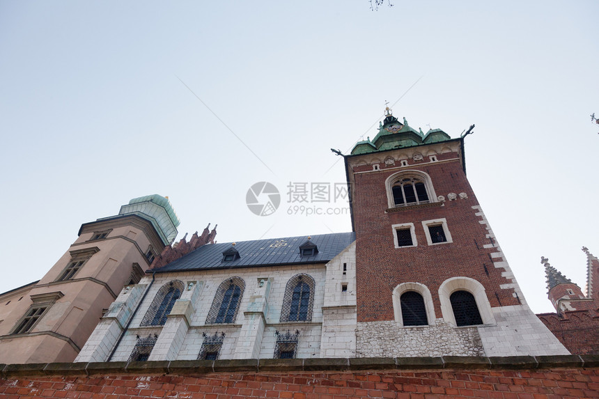 瓦韦城堡地标旅游建筑学城堡全景纪念碑首都博物馆爬坡国王图片