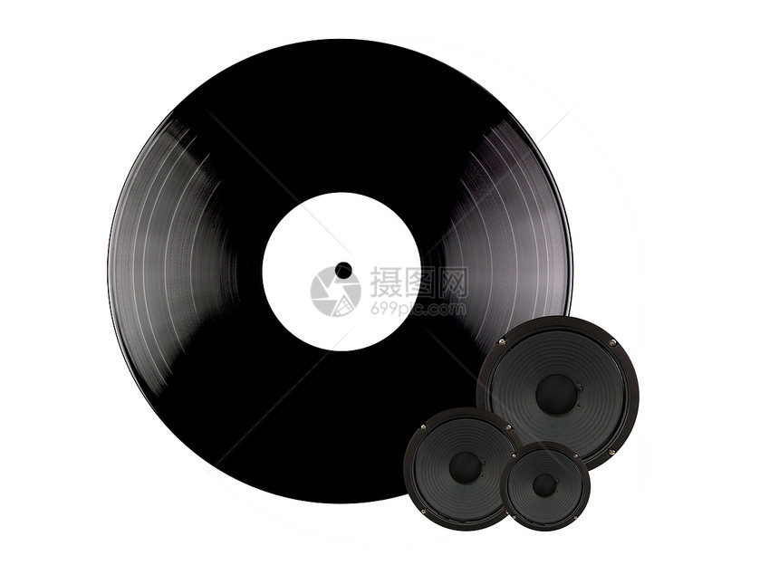 乙烯唱片旋转记录圆圈迪厅娱乐歌曲留声机音乐喇叭塑料图片