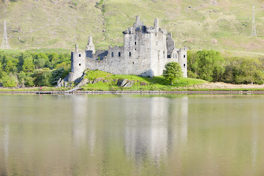 苏格兰爱湖Kilchurn城堡纪念碑建筑物建筑地标历史景点废墟建筑学高地旅行图片