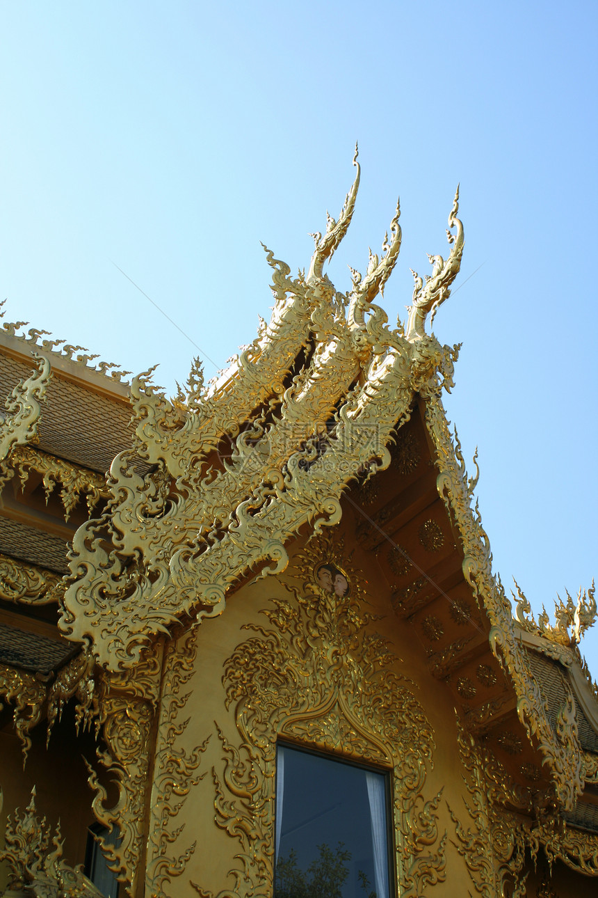 传统泰国装饰风格上帝装饰品宗教绘画场景佛教徒寺庙黑色图片