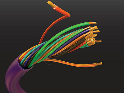 电线电缆素材电线电缆互联网电话技术插图塑料卷曲网络活力金属环境插画