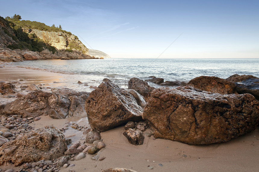 Arrabida国家公园假期太阳岩石海洋悬崖图片