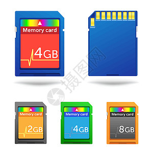 记忆卡电气冲动塑料卡片机动性标准字节磁盘橙子技术背景图片