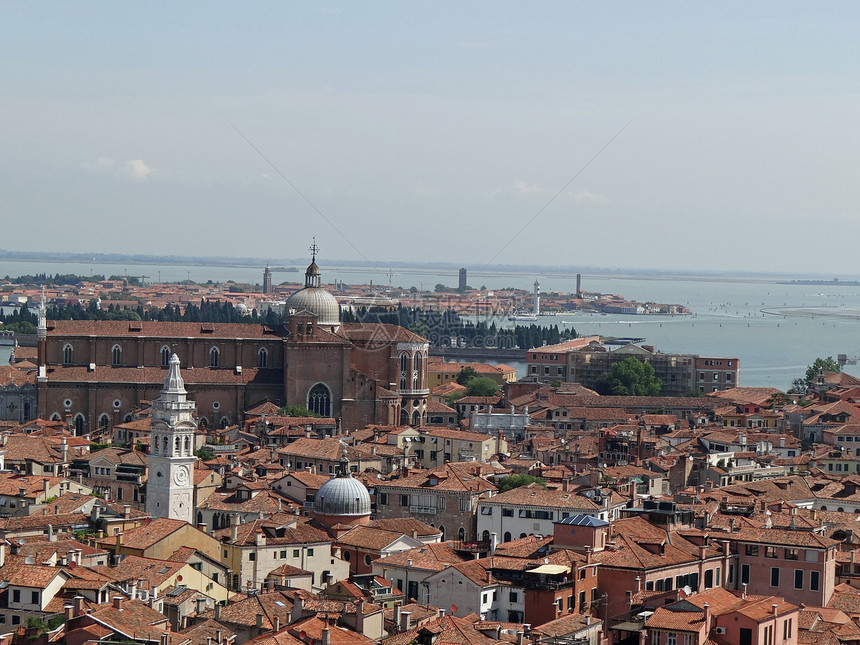 威尼斯空中视图文化场景正方形天线地面纪念碑假期城市建筑湖泊图片