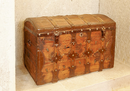 木制货物藏宝箱背景图片