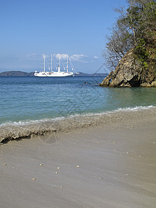 哥斯达黎加托图加岛海滩背景图片
