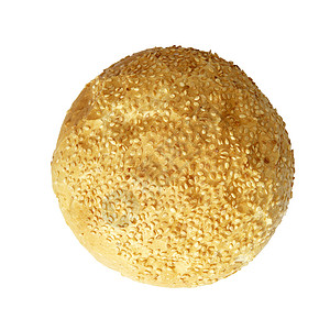 新鲜面包饮食食物面粉对象种子芝麻背景图片