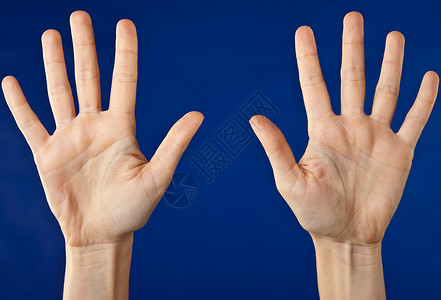 手掌手指白色资料手势个人背景图片