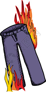 裤子着火背景图片