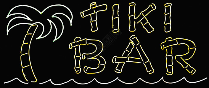 Tiki 酒吧签名餐厅酒精啤酒食物广告饮料膳食背景图片