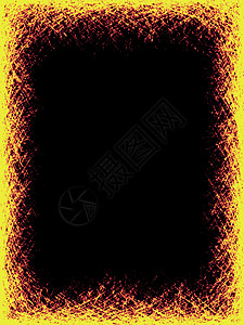 黄色画廊划痕橙子照片边界框架长方形边缘黑色展览背景图片