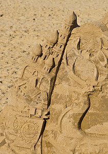 道光沙沙城堡摄影钟楼晴天纪念碑圆顶雕塑海滩太阳建造背景