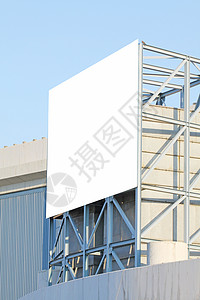 空白的广告牌宣传展示控制板横幅框架帆布营销账单木板城市蓝色的高清图片素材
