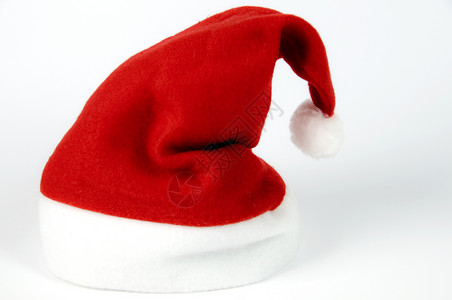 桑塔帽惊喜白色毛皮红色礼物庆典喜悦背景图片