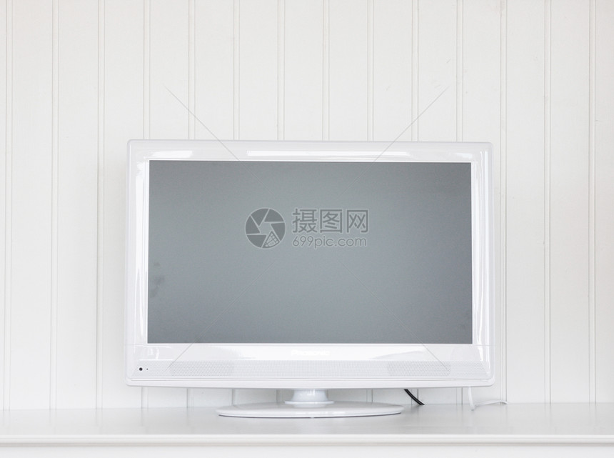 时尚平板屏幕电视监视器液体技术客厅水晶白色平面娱乐宽屏纯平图片