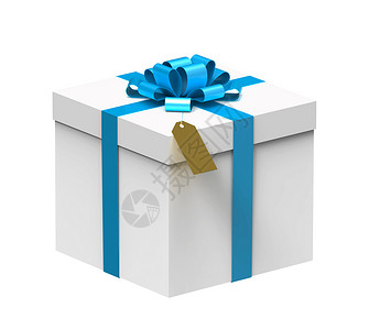 礼品盒纪念日派对白色蓝色惊喜展示庆典盒子礼物周年背景图片