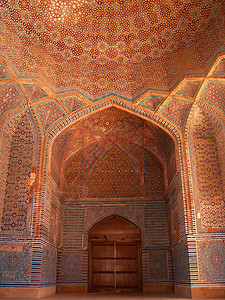 巴基斯坦清真寺Shah Jahan清真寺 巴基斯坦 塔塔皇帝城市大亨背景