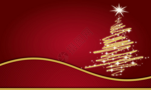 圣诞节红色金子背景图片